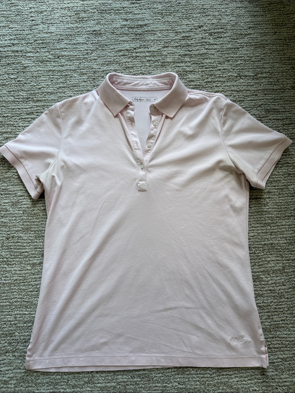 Women’s Light Pink Lady Hagen Golf Shirt Size M